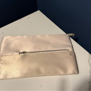 La Mer Satin Light Pink Cosmetic Pouch